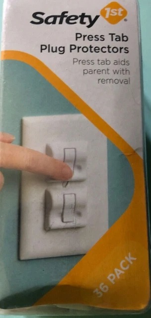 36 Safety First 1st Press Tab Plug (Outlet) Protectors Keep Baby Safe