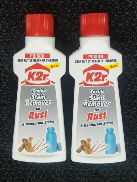 K2r - TEXTILE STAIN REMOVER FOR RUST & Deodorant Stains - TWIN PACK