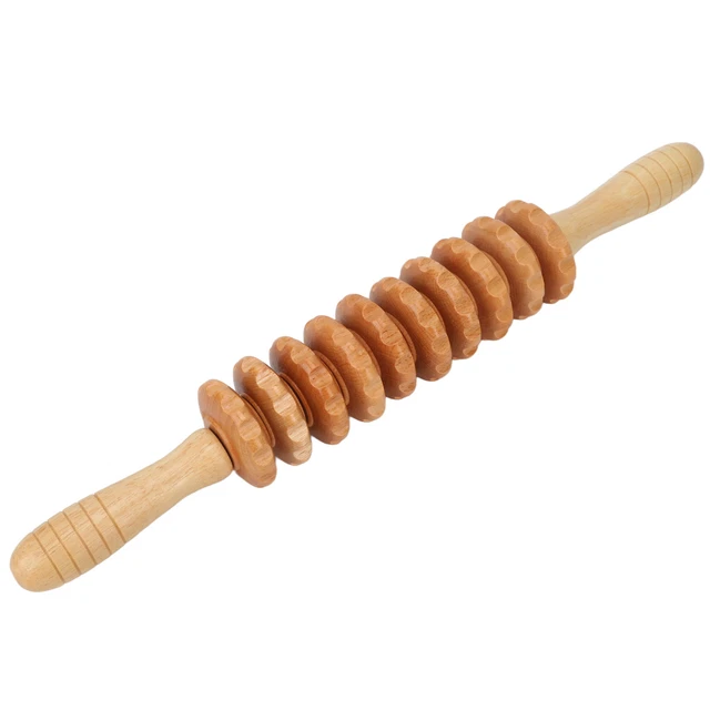 Eliminate Massage Roller Fatigue Reduce Massage Roller Non-Slip Wooden Handle