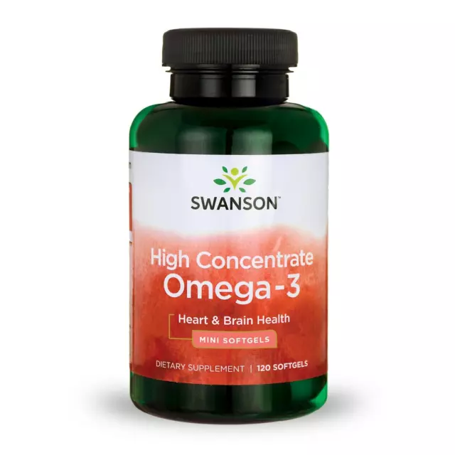 Swanson High Concentrate Omega-3 Fish Oil - Essential Fatty Acids Promoting H...
