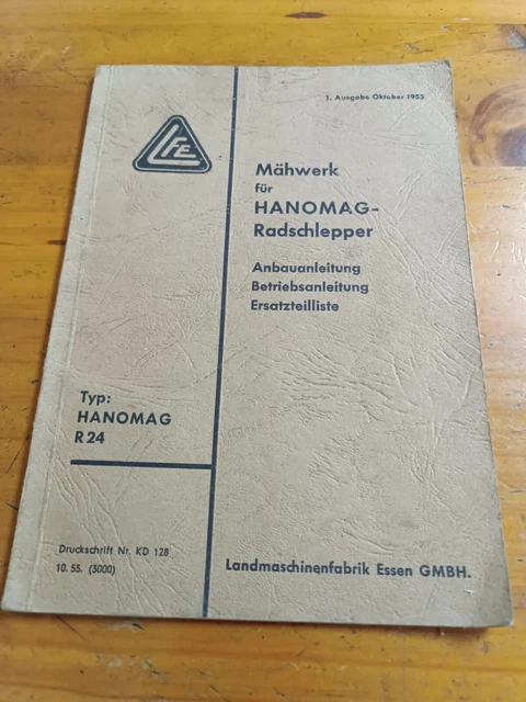 Hanomag D941 D961 Motor Betriebsanleitung Bedienung - Angerer