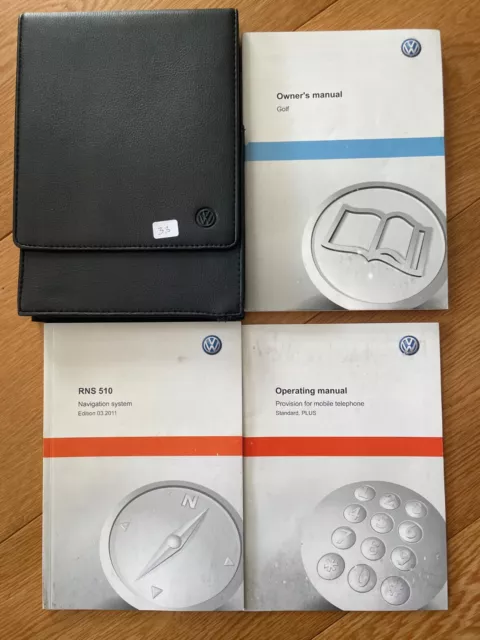 Vw Golf Mk6 3/5Dr Hatch Handbook Owners Manual Wallet Navi 2008-2012 Cars B33