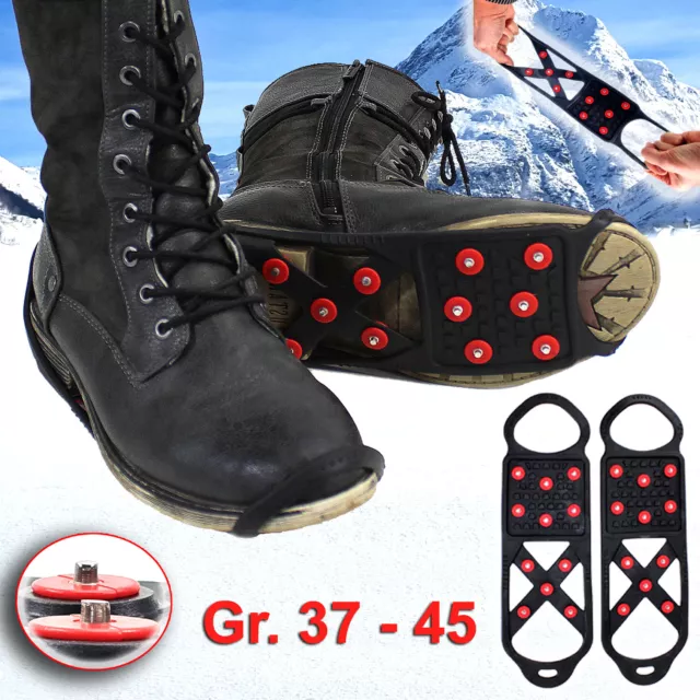 ANTI-RUTSCH SCHUHSPIKES Ice Grips Spikes für Schuhe Eiskrallen Gr. 37 - 46