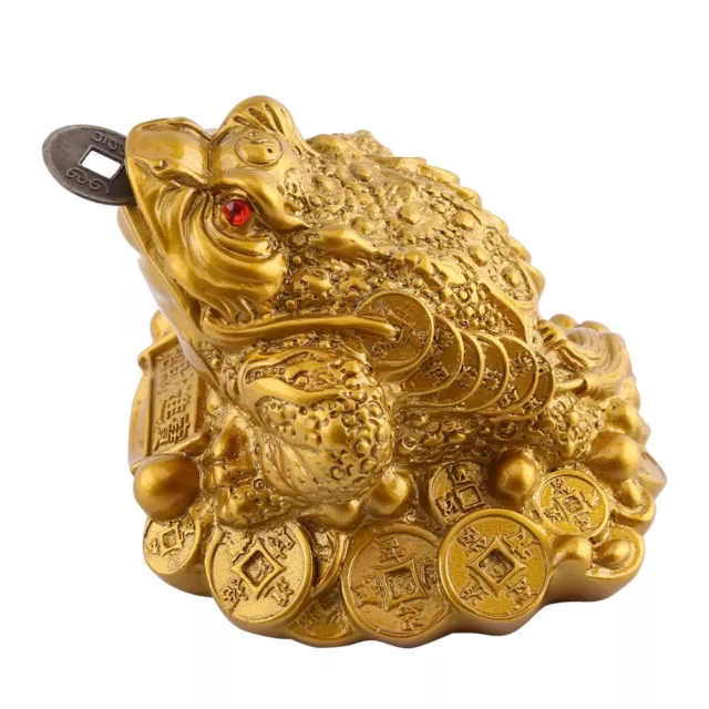 Chinese Feng Shui Wealth Lucky Money Frog Coin Toad Home Office Decor Supply WIK 2