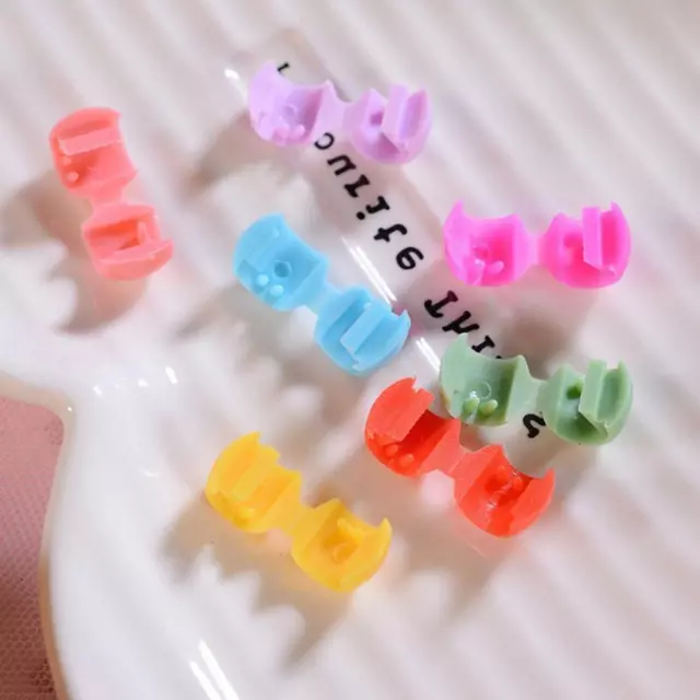 Mini Plastic Hair Claw Clips Grips For Womens Girls Headwear Candy Beads B1F0