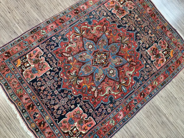 212121-Wunderschöner Original Antiker Persischer Bidjar 162x116cm²,Rug,Tappeto