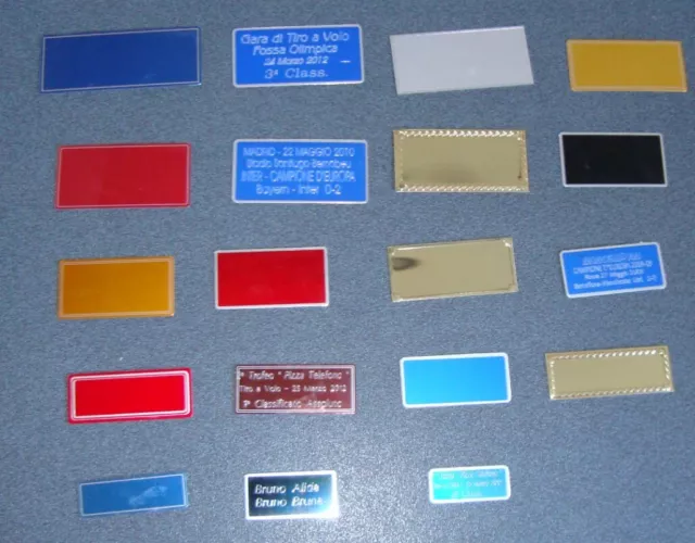 Targa Citofono Personalizzata - Plexiglass 1,5x5,5cm Con Incisione E Portachiavi Corno - Foto 7