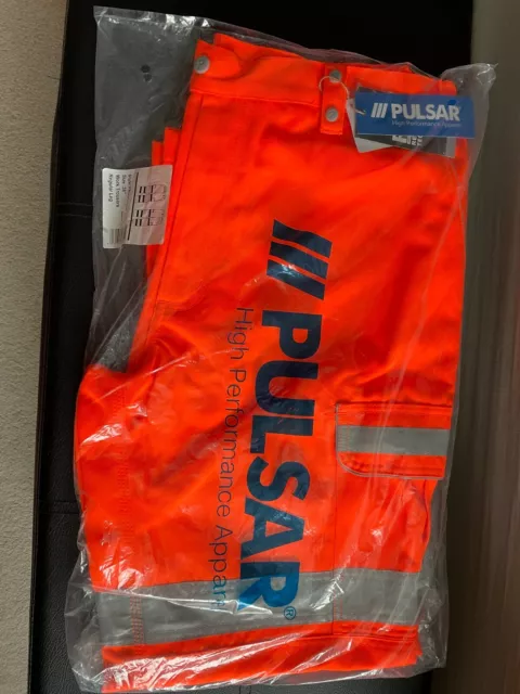 PULSAR RAIL SAFETY Wear Trousers Orange Hi Vis PR336 Pulsarail 36 Regular Leg 25.00 PicClick UK