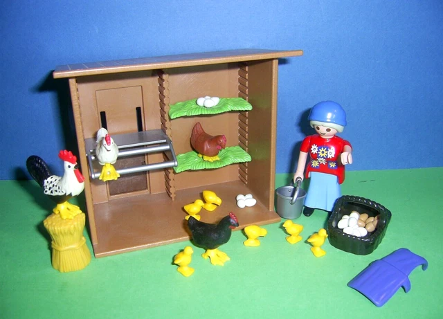 PLAYMOBIL BAUERNHOF: SET 4492 Hühnerhäuschen Komplett bis auf