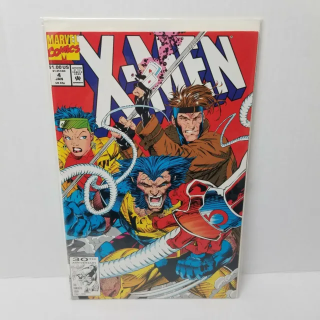 X-Men 4 1st Appearance of Omega Red Jim Lee Cover Marvel Comics 1991 Key Book