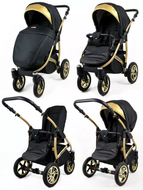 Poussette 3in1 Cosy Isofix Landau siège auto Golden Glow by Lux4Kids 2