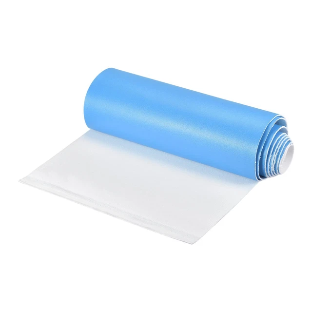 Sintetico Pelle Lenzuola,PU Pelle per Creazione Artigianato,20x135cm Cielo Blu