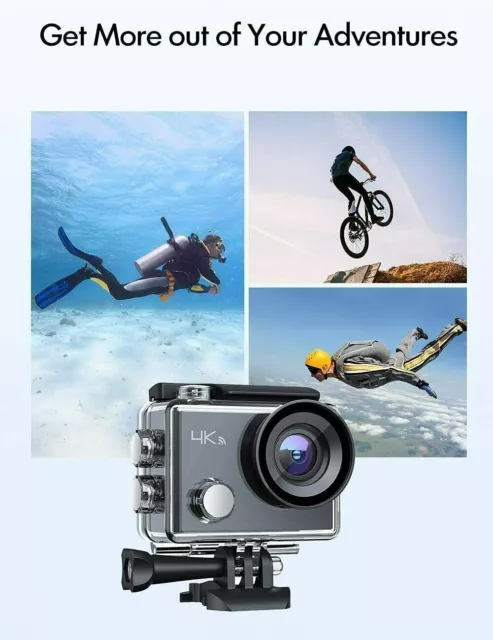 APEMAN A77, ACTION CAMERA 4K 20MP WiFi SPORTS GO PRO WITH 2 X BATTERIES 2