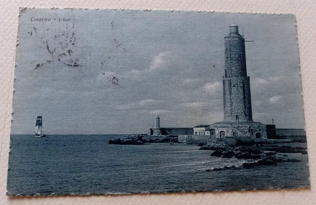Cartolina Viaggiata Di Livorno Ediz Alessi Gemma I Fari 1917