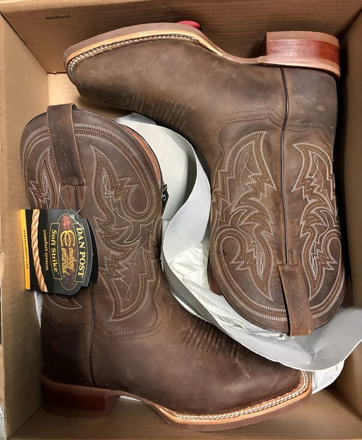 Dan Post Men's Brigston Brown Leather Broad Square Toe Western Boots main image 0
