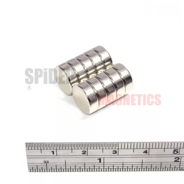 Magnets 12x4 mm Neodymium Disc very strong round craft magnet 12mm dia x 4mm