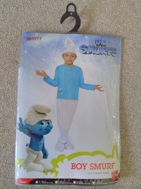 THE SMURFS BOY Smurf Children's Fancy Dress Costume Outfit Age 3-4 ...