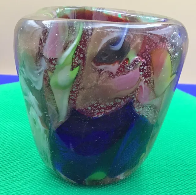 Avem Murano Byzantino Tutti Fruiti toothpick vase.7cm Wide At The Widest Part.