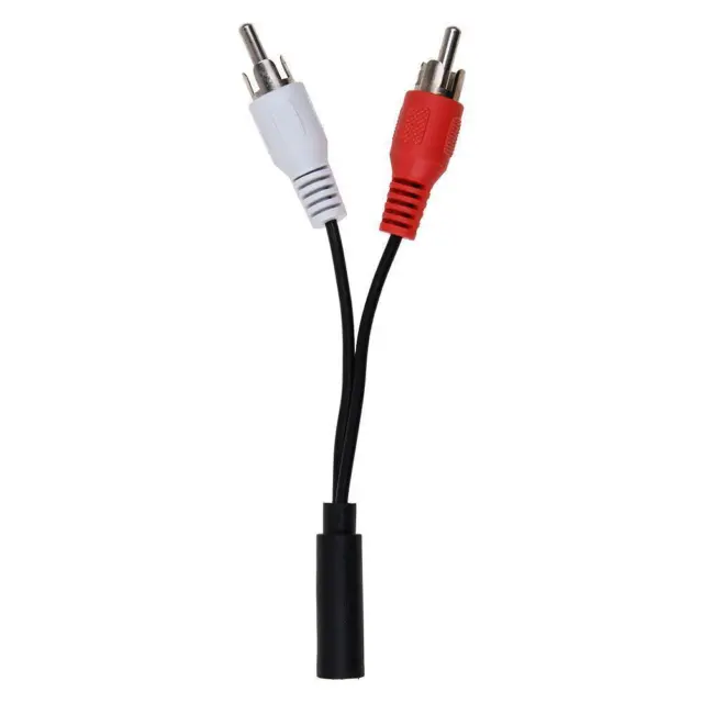 3.5mm Audio Jack Female To 2 x Phono RCA Male Stereo New Y4 HOT Cable J4 N8K9