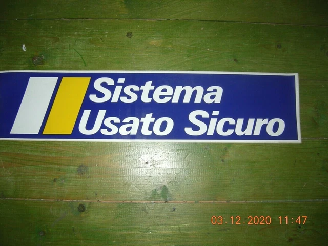 Fiat Adesivo Per Vetrina -"Usato Sicuro" - Anni '80