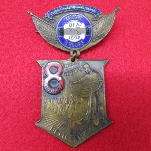 Vintage Coal Miner's United Mine Workers of America 1916 Delegate Badge UMWA