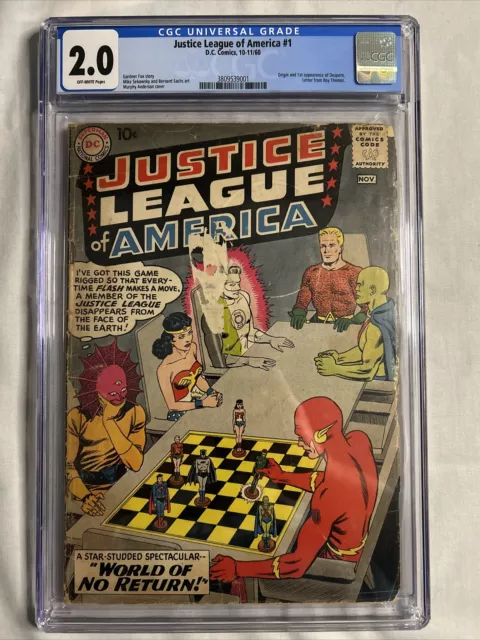Justice League of America #1 CGC 2.0 (1960, DC Comics)  1st Despero