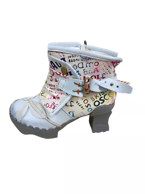TMA 9011 Femme Bottines Cuir Véritable Bottes Fourrées Blanc Gr. 37 Neuf