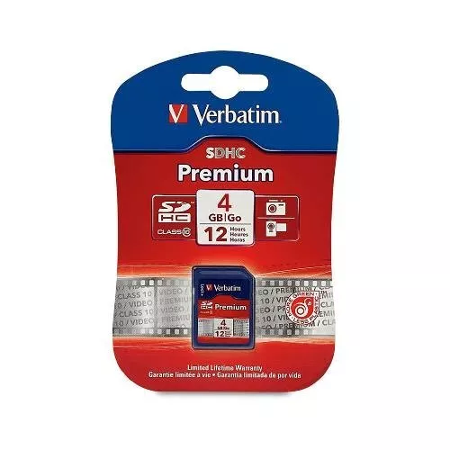 Verbatim Premium SDHC Memory Card 4GB, UHS-I Class 10 Ver96171