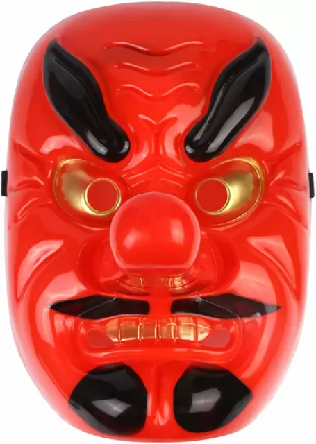Japanese Tengu Mask Omen Noh Kabuki Samurai Demon Plastic Japan