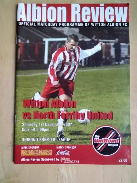 2007/8 Witton Albion V North Ferriby United  -  Northern Premier