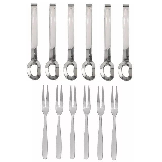 HIC Stainless Steel Cocktail Appetizer Escargot Snail Tongs or Fork - Multi Sets