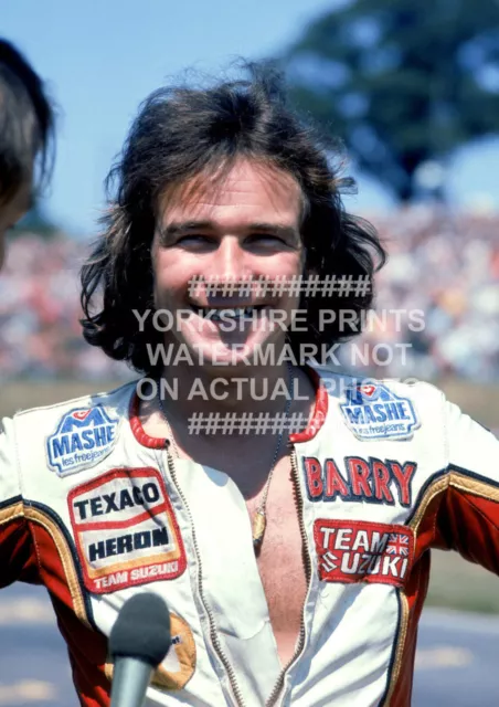 Barry Sheene 1973 Photo Print Motor Cycle Grand Prix Racer Super Bike