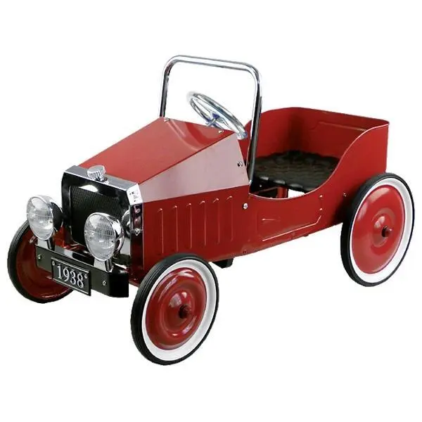 Tretauto 1938 rot Metall + Kunststoff Spielzeug NEU