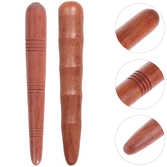 2 Pcs Wooden Reflexology Stick Stick Hand Massagers Multifunction