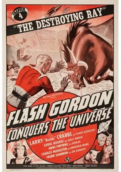 Flash Gordon Buster Crabbe Movie Poster Print 17 X 12 Reproduction