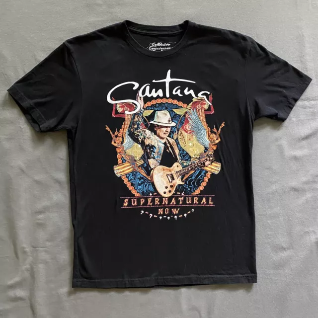 2019 Santana Tour T Shirt Adult Large Black Supernatural Now Tour Music Concert