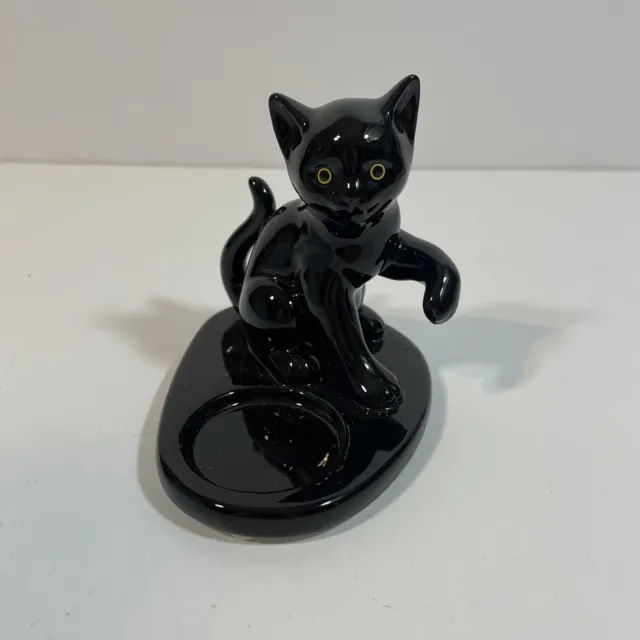 PartyLite KITTY Tealight Holder Black Cat P90518 Halloween Candle Holder