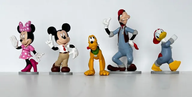 Disney Store Figurine Lot Mickey Mouse Minnie Cake Toppers Pluto Goofy Donald