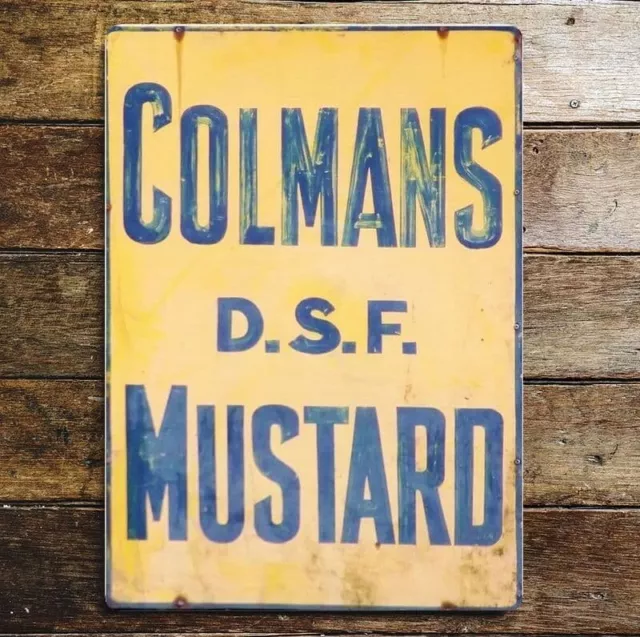 Colman's D.S.F. Senf - Metall Wandschild 28 cm x 41 cm.