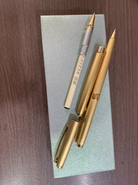 PARURE STYLO ROLLER / STYLO BILLE BAJXJN, JAPAN ~ NOS Dans Une Superbe Boite 🖊️ 3