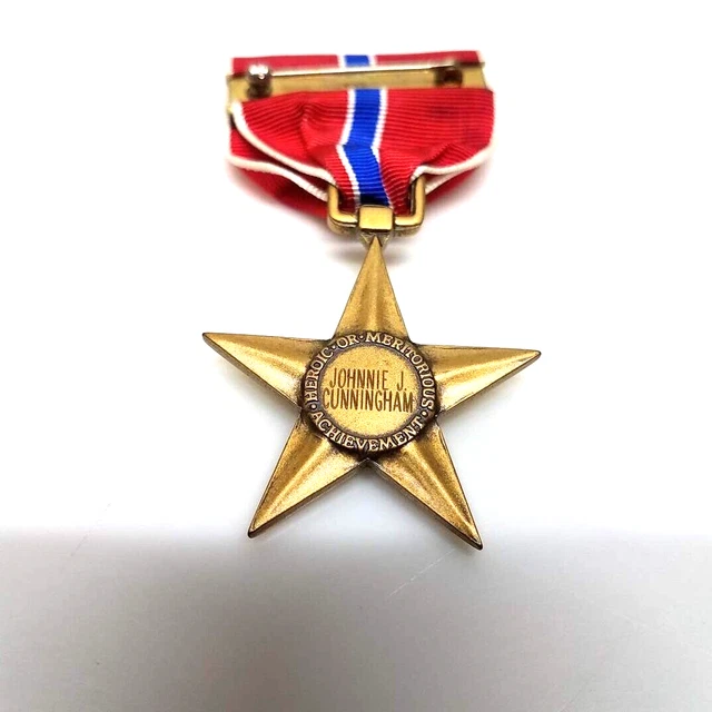 WW2 JOHN CUNNINGHAM Bronze Star Medal Oak Leaf Clusters Cannoneer 18th