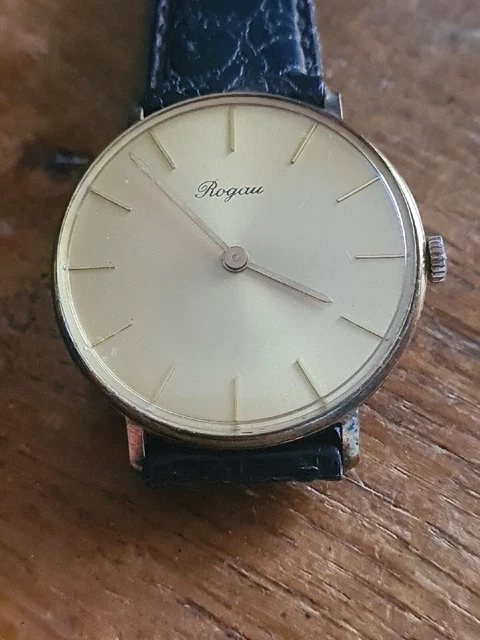 MONTRE VINTAGE ROGAU mécanique 17 rubis fonctionne EUR 30,00