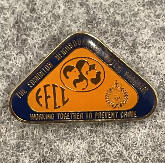 Edmonton Neighborhood Block Watch Safety Prevent Crime Citizens Shield Lapel Pin