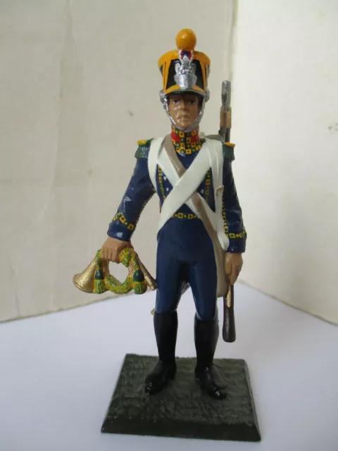 1/32 Figurine Historical Cornet Voltigeur De La Garde Empire Plomb Musique