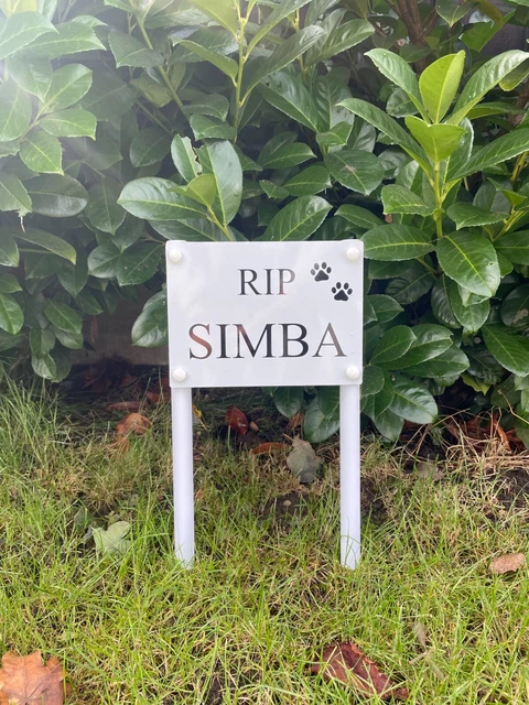 Rest In Peace Segno Memoriale Acrilico Personalizzato Per Animali Domestici Gatto E Cane Tomba Segno Laterale