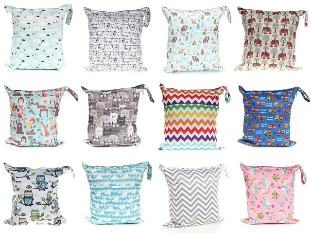 40 cm X 45 cm Extra Large XL Double Zip Dry Pouch Wet Bag Cloth Nappy Wet Bags
