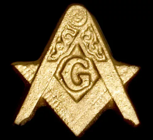 Freemason Masonic Lodge Symbol sculpture plaque Gold Finish