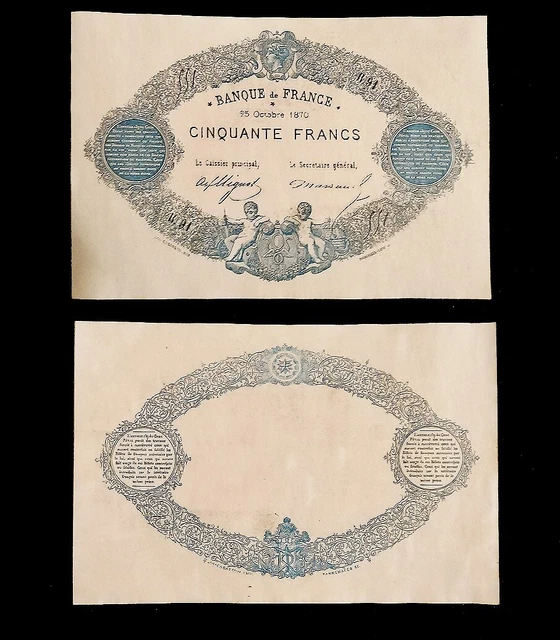 1870 - 50 Francs Bleu Asterix (REPRODUCTION)