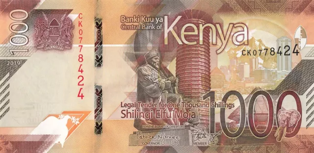 Kenya 1000 Shillings 2019 UNC