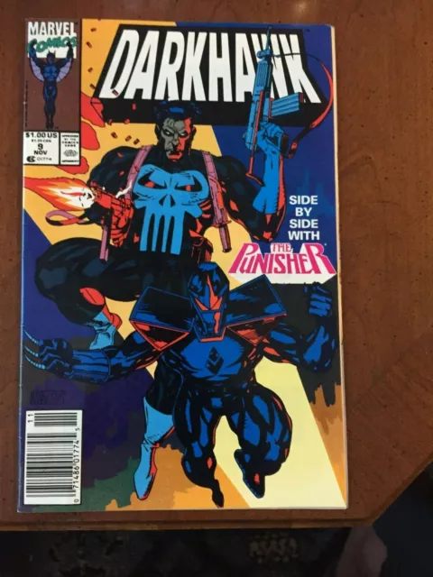 Marvel Comics DARKHAWK Side By Side With The Punisher Issue # 9 November 1991